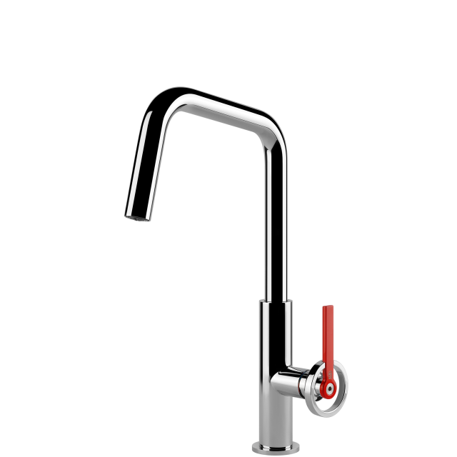 Gessi Officine V Square Goose Neck Swivel Mixer