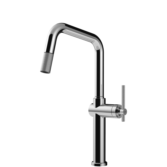 Gessi Habito Square Goose Neck Pull Out Mixer