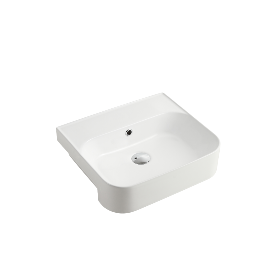 Dublin Semi-Recessed Basin With No Tap Hole