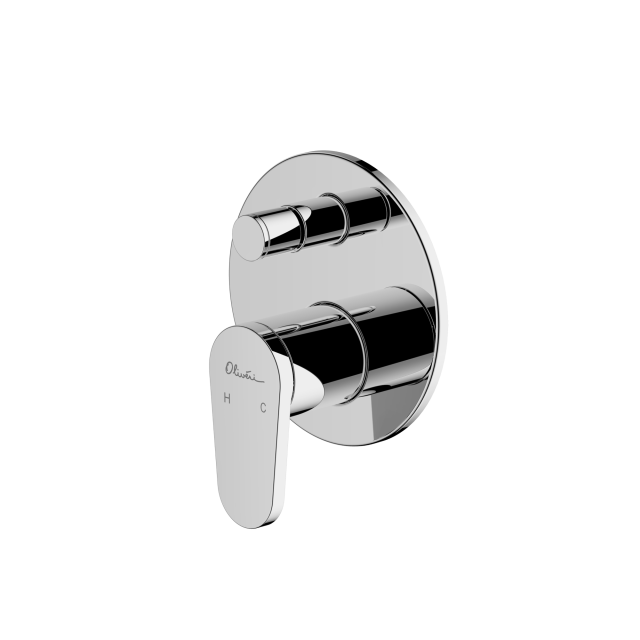 London Chrome Wall Mixer With Diverter