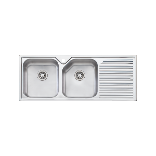 Nu-Petite Double Bowl Topmount Sink With Drainer