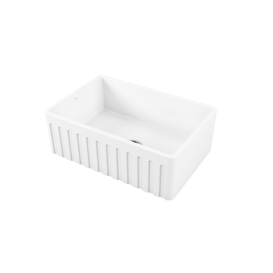 Sicily White Fireclay Farmhouse Undermount Sink
