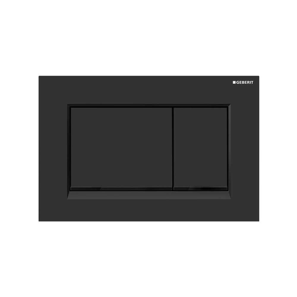 SQPPMB: Matte Black Concealed Cistern Flush Plate with Square Buttons - Sold separately