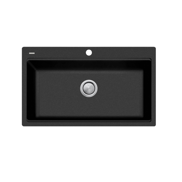 Santorini Black Topmount Workstation Sink